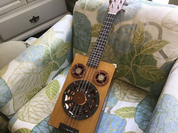 "Indian Head" Vintage Penny Sound Hole Cover for Cigar Box Guitars