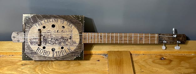 The Hobo Fiddle DIY Kit by "Boxcar" Ben Gitty