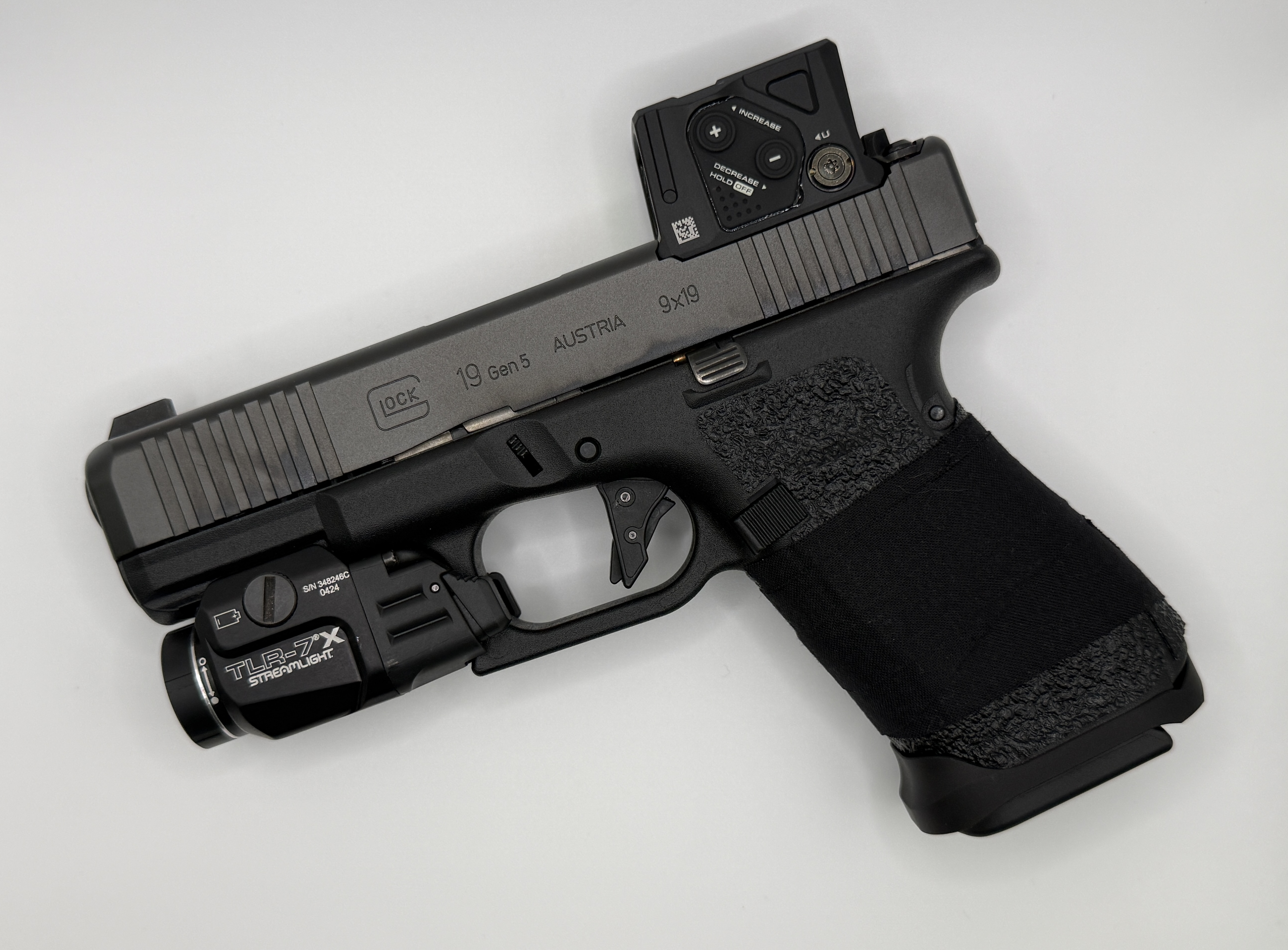 ARMS CNC Glock Gen 5 Flat Trigger Shoe – Black/Red Aluminum, Fits 17, 19, 19X, 26, 34, 45